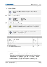 Preview for 28 page of Panasonic PAN1326C Product Specification