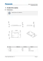 Предварительный просмотр 11 страницы Panasonic PAN1760A Product Specification