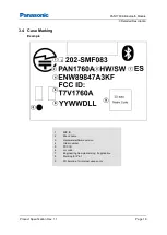 Preview for 16 page of Panasonic PAN1760A Product Specification