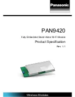 Preview for 1 page of Panasonic PAN9420 Product Specification