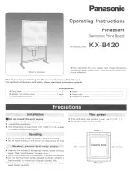 Panasonic Panaboard KX-B420 Operating Instructions Manual preview