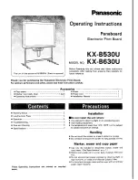 Panasonic Panaboard KX-B530U Operating Instructions Manual preview