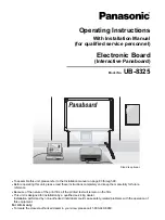 Preview for 1 page of Panasonic Panaboard UB-8325 Operating Instructions Manual