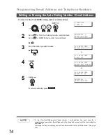 Предварительный просмотр 74 страницы Panasonic Panafax DX-800 Fax Manual