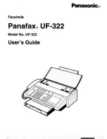 Panasonic Panafax UF-322 User Manual предпросмотр