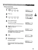 Предварительный просмотр 73 страницы Panasonic Panafax UF-322 User Manual