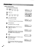 Предварительный просмотр 74 страницы Panasonic Panafax UF-322 User Manual