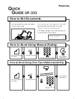 Предварительный просмотр 2 страницы Panasonic Panafax UF-333 User Manual