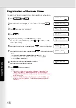 Preview for 16 page of Panasonic Panafax UF-7000 Network Connection