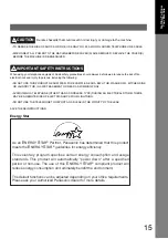 Предварительный просмотр 15 страницы Panasonic Panafax UF-7100 Operating Instructions Manual