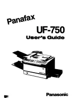 Предварительный просмотр 1 страницы Panasonic Panafax UF-750 User Manual