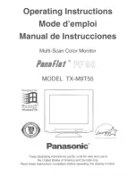 Предварительный просмотр 1 страницы Panasonic PanaFlat PF90 Operating Instructions Manual