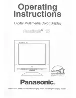 Предварительный просмотр 1 страницы Panasonic Panamedia 15 Operating Instructions Manual