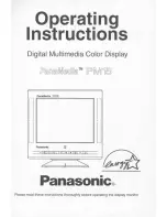 Предварительный просмотр 1 страницы Panasonic PanaMedia PM15 Operating Instructions Manual