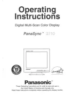 Preview for 1 page of Panasonic PANASYNC E110 User Manual