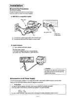 Preview for 10 page of Panasonic PANASYNC E110 User Manual