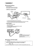 Предварительный просмотр 9 страницы Panasonic PANASYNC E70 User Manual