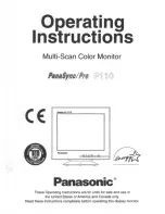 Preview for 1 page of Panasonic PANASYNC P110 User Manual