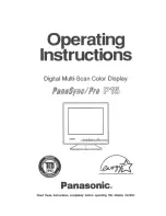 Preview for 1 page of Panasonic PANASYNC P15 User Manual