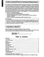 Preview for 2 page of Panasonic PANASYNC P15 User Manual