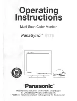 Предварительный просмотр 1 страницы Panasonic PANASYNC S110 User Manual