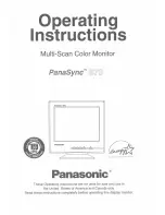 Panasonic PANASYNC S70 User Manual preview