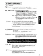 Предварительный просмотр 44 страницы Panasonic PANASYNC SL95 User Manual