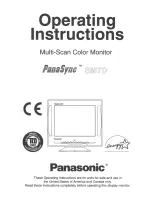 Предварительный просмотр 1 страницы Panasonic PANASYNC SM70 User Manual