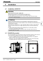 Предварительный просмотр 47 страницы Panasonic PAW-280PAH3M-1 Installation Instructions Manual