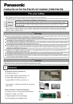 Предварительный просмотр 1 страницы Panasonic PAW-PACR3 Instructions Manual