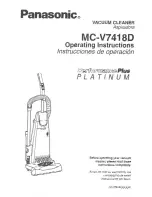 Panasonic PerformancePlus Platinum MC-V7418D Operating Instructions Manual предпросмотр