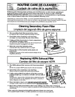 Предварительный просмотр 15 страницы Panasonic PerformancePlus Platinum MC-V7418D Operating Instructions Manual