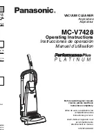 Panasonic PerformancePlus Platinum MC-V7428 Operating Instructions Manual preview