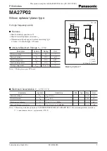 Предварительный просмотр 1 страницы Panasonic PIN diodes MA27P02 Specification Sheet