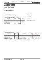 Panasonic PIN Diodes MA2SP060G Specifications предпросмотр