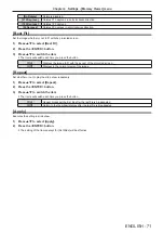 Предварительный просмотр 71 страницы Panasonic PJLink PT-TW341R Operating Instructions Manual