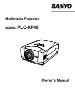 Panasonic PLC-XP40 Owner'S Manual preview