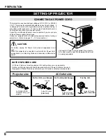 Preview for 8 page of Panasonic PLC-XP40 Owner'S Manual