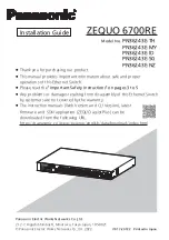 Preview for 1 page of Panasonic PN36243E-ID Installation Manual