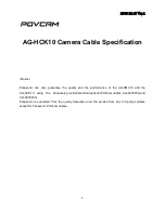 Panasonic POVCAM AG-HCK10G Specification Sheet preview