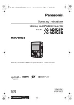 Предварительный просмотр 1 страницы Panasonic POVCAM AG-MDR25E Operating Instructions Manual