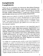 Preview for 3 page of Panasonic Precise Logic EW3012 Operating Instructions Manual