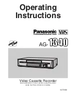 Panasonic ProLine AG-1340 Operating Instructions Manual preview