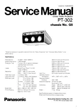 Panasonic PT-302 Service Manual preview