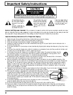 Preview for 2 page of Panasonic PT-40LC12-K Operating Instructions Manual