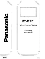 Preview for 1 page of Panasonic PT-42PD1-P Operating Operating Instructions Manual