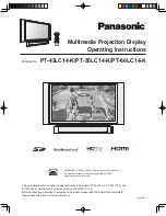 Panasonic PT-43LC14K Operating Instructions Manual предпросмотр