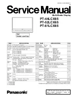 Предварительный просмотр 1 страницы Panasonic PT-44LCX65 - 44" Rear Projection TV Service Manual