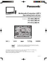 Preview for 1 page of Panasonic PT-44LCX65-K Operating Instructions Manual