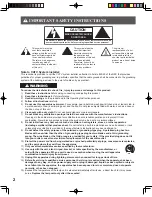 Preview for 2 page of Panasonic PT-44LCX65-K Operating Instructions Manual